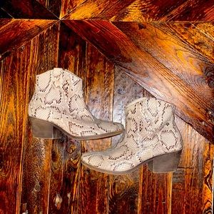 Snake skin booties